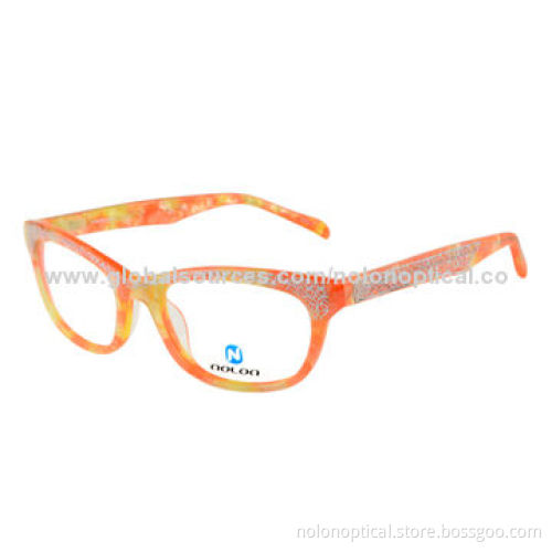 Acetate Eyeglasses with Metal Piece Pattern InsertNew